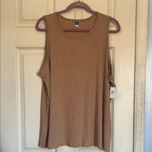 NWT Old Navy sleeveless luxe high neck sisal tank top size XXL
